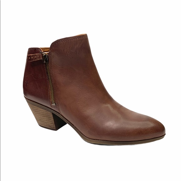 FRYE Judith Double Zip Ankle Boots in Whisky 6.5 - Picture 2 of 9